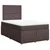 Vidaxl Box spring postelja z vzmetnico temno rjava 120x190 cm blago