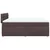 Vidaxl Box spring postelja z vzmetnico temno rjav 140x190 cm blago