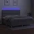 Vidaxl Box spring postelja z vzmetnico LED sv. siva 200x200 cm blago