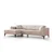 Atelier del Sofa Ugaona garnitura Horizon 85x43x207cm Svetlobraon