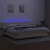 Vidaxl Box spring postelja z vzmetnico LED krem 200x200 cm blago
