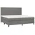 Vidaxl Box spring postelja z vzmetnico LED temno siva 200x200 cm blago