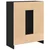 Komoda s ladicama i vratima crni hrast 73x31x90 cm