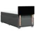 Vidaxl Box spring postelja z vzmetnico temno siva 100x200 cm blago