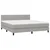 Vidaxl Box spring postelja z vzmetnico LED sv. siva 160x200 cm blago