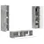 Set TV komoda 6 pcs Betonski sivi Konstruirano drvo