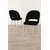Hanah Home set trpezarijskih stolica Pane 8 kom, crna tkanina Babyface, hromirane metalne noge