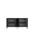 Hanah Home komoda Poli 150, 150 cm, antracit / zlatna