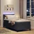 Vidaxl LED Box Spring Postelja Temno siva in bela 90 x 200 cm