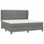 Vidaxl Box spring postelja z vzmetnico temno siva 200x200 cm blago