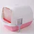 Toalet za mačke Enclosed Cat Box Awhao Roze 50x35x35 cm