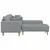 Sofa s jastukom 3 pcs Svijetlo siva tkanina