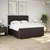Vidaxl Box spring postelja z vzmetnico temno rjava 180x200 cm blago