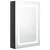 LED kupaonski ormarić s ogledalom sjajni crni 50 x 13 x 70 cm