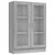 Den Vitrina siva sonoma 82,5x30,5x115 cm konstruiran les