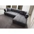 Atelier del Sofa Ugaona garnitura na razvlačenje Petra Right, 280 x 170 cm, Tamnosiva