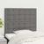 Vidaxl Vzglavje postelje temno sivo 100x5x118/128 cm blago