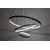 Rabalux Visilica sa daljinskim Beliza, 3 prstena, LED 95W, 3000-6500K, 60cm, Crna
