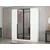 Hanah Home ormar sa reflektujućim staklom Nisa 20602, 180 cm, beli