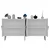 Hanah Home Konzola Hook KB150, 150x75x35 cm, Belo-srebrne boje