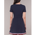 TOMMY HILFIGER ženska kratka obleka ANGELA GLOBAL STP DRESS SS SLV, modra