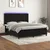 Vidaxl Box spring postelja z vzmetnico LED črna 180x200 cm žamet