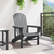 Adirondack stolica Svijetlo siva 82 x 74 x 92 cm HDPE