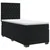 vidaXL Postelja boxspring z vzmetnico Črna 90 x 200 cm Žamet