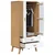 Vidaxl Garderobna omara OLDEN belo rjava 76,5x53x172 cm trdna borovina