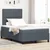 LED Box Spring Krevet Tamno siva 120 x 190 cm Baršun