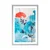 Plakat s paspartujem umetniška slika japonskega neba - 20x30 silver