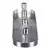 Autronic Svečnik UM1033 SIL Metal candle holder - for 4 conical candles, oval, silver