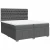 Vidaxl Box spring postelja z vzmetnico temno siva 200x200 cm blago