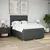 Vidaxl Box spring postelja z vzmetnico temno siva 140x200 cm blago