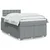 Vidaxl Boxspring postelja z vzmetnico svetlo siva 120x190 cm blago