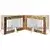 Vrata za pse s postoljem 2 pcs Staro drvo 100 x 60 cm