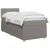 vidaXL Postelja boxspring z vzmetnico Taupe 100 x 200 cm Blago