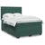 Vidaxl Box spring postelja z vzmetnico temno zelena 160x200 cm žamet