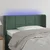 Vidaxl LED posteljno vzglavje temno zeleno 83x16x78/88 cm žamet