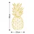 Wallity Zidna dekoracija Pineapple Metal Decor, Zlatne boje