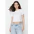 Trendyol Milla ženska majica TWOSS20TS1480, bela-siva