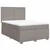 Vidaxl Box spring postelja z vzmetnico taupe 160x200 cm blago