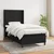 Vidaxl Box spring postelja z vzmetnico črna 80x200 cm blago