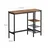 Songmics Barska miza 110x40x90 cm rjava