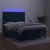 Vidaxl Box spring postelja z vzmetnico LED temno modra 140x190cm žamet