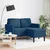 Sofa 2-sjed s ležaljkom u obliku slova L plava 125 cm tkanina