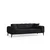 Atelier del Sofa Trosed na razvlačenje Athena 92x76x225cm Crni