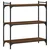 Regal za knjige s 3 razine smeđa boja hrasta 80x30x86 cm drveni