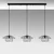 Opviq Luster Mantar-6500-S-2, 155x35x110cm, IP20, Crni