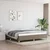 Vidaxl Posteljni okvir brez vzmetnice taupe 200x200 cm blago